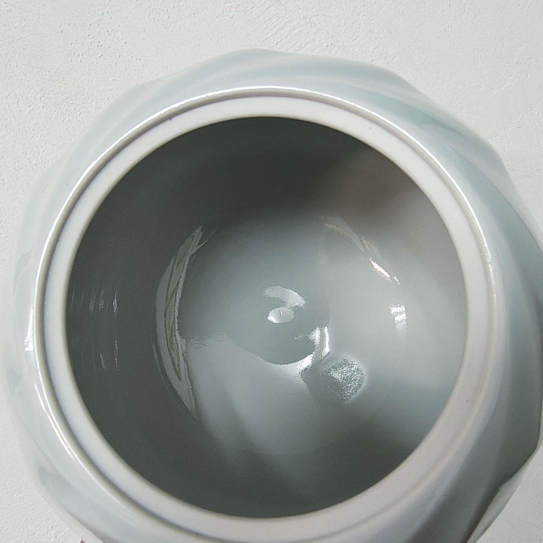 青白磁　渦文　三足　香炉　作家もの