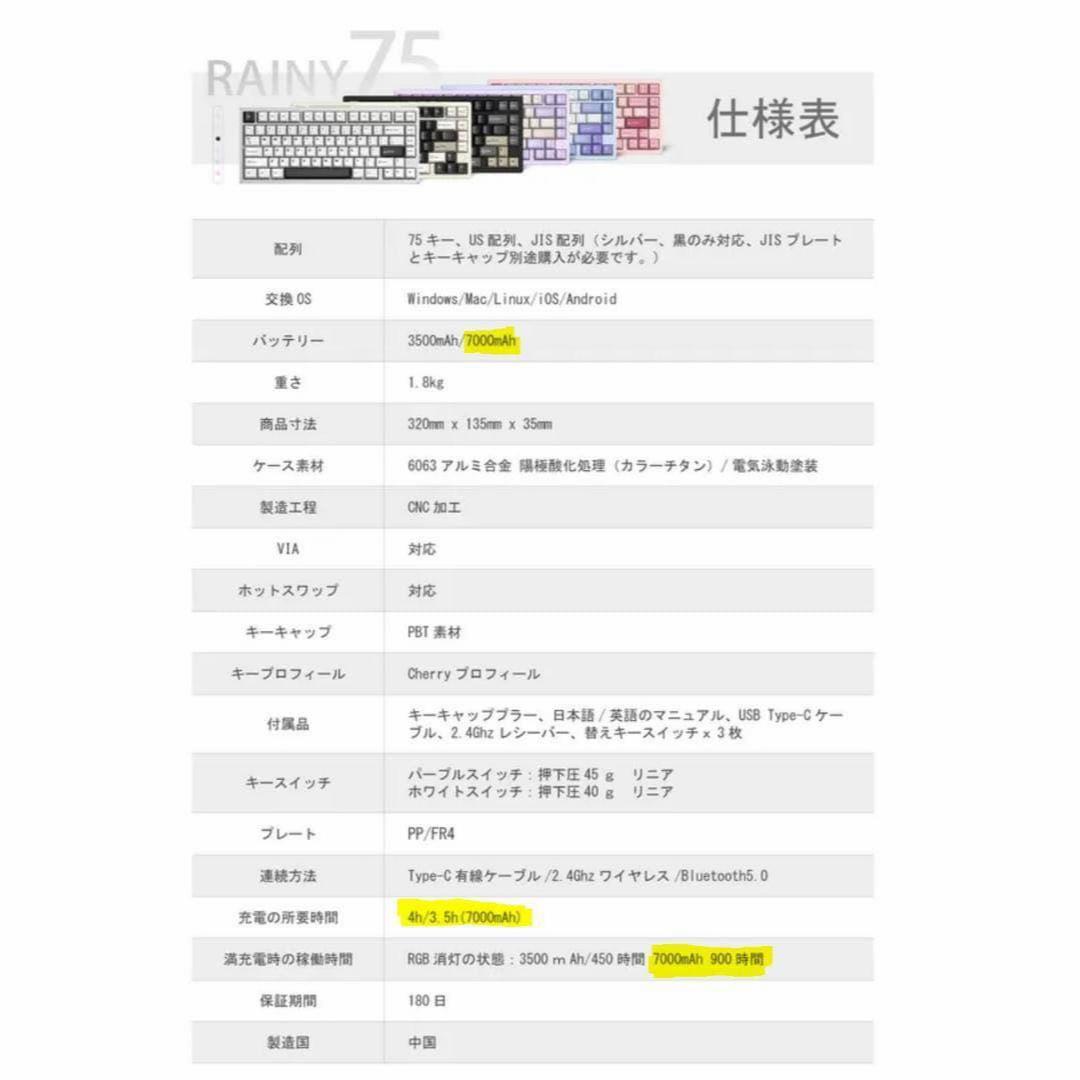 【新品・未開封】Rainy75 Pro 限定色 レッド メカニカルキーボード