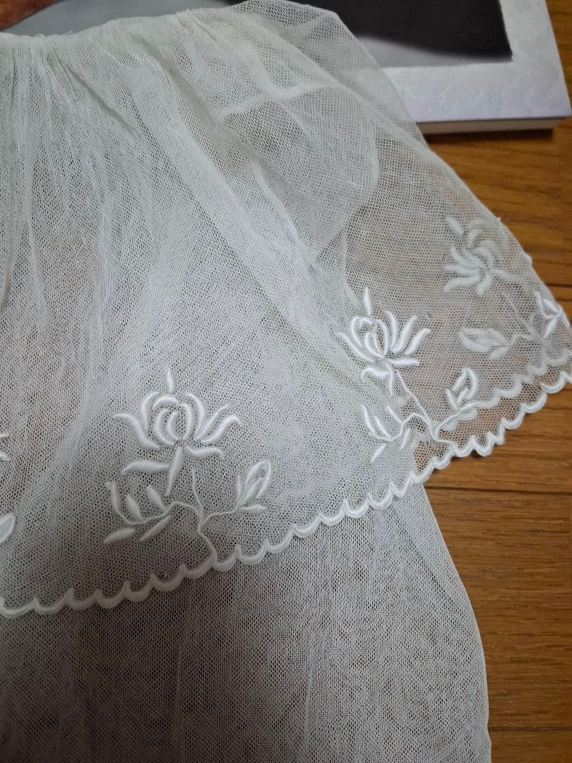 アンティークビスクドール★テディベア★ジュモー★ミニョネットチュールレースドレス