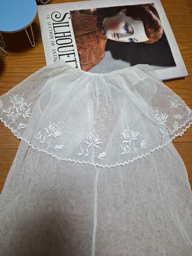 アンティークビスクドール★テディベア★ジュモー★ミニョネットチュールレースドレス