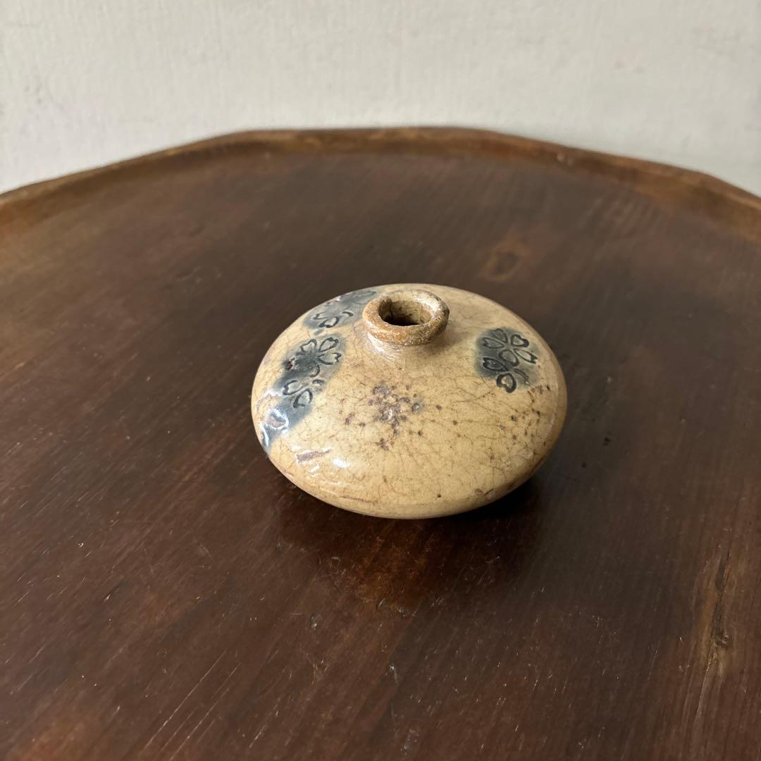 黄瀬戸　御深井　油壷　瀬戸　丹波　江戸時代 小壺 花器 民藝 検:白洲正子李朝