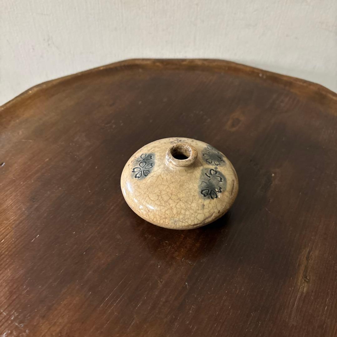 黄瀬戸　御深井　油壷　瀬戸　丹波　江戸時代 小壺 花器 民藝 検:白洲正子李朝