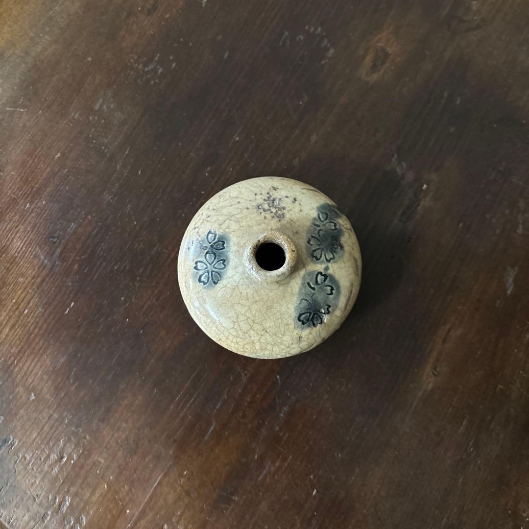 黄瀬戸　御深井　油壷　瀬戸　丹波　江戸時代 小壺 花器 民藝 検:白洲正子李朝