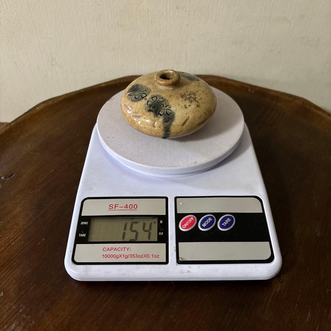 黄瀬戸　御深井　油壷　瀬戸　丹波　江戸時代 小壺 花器 民藝 検:白洲正子李朝