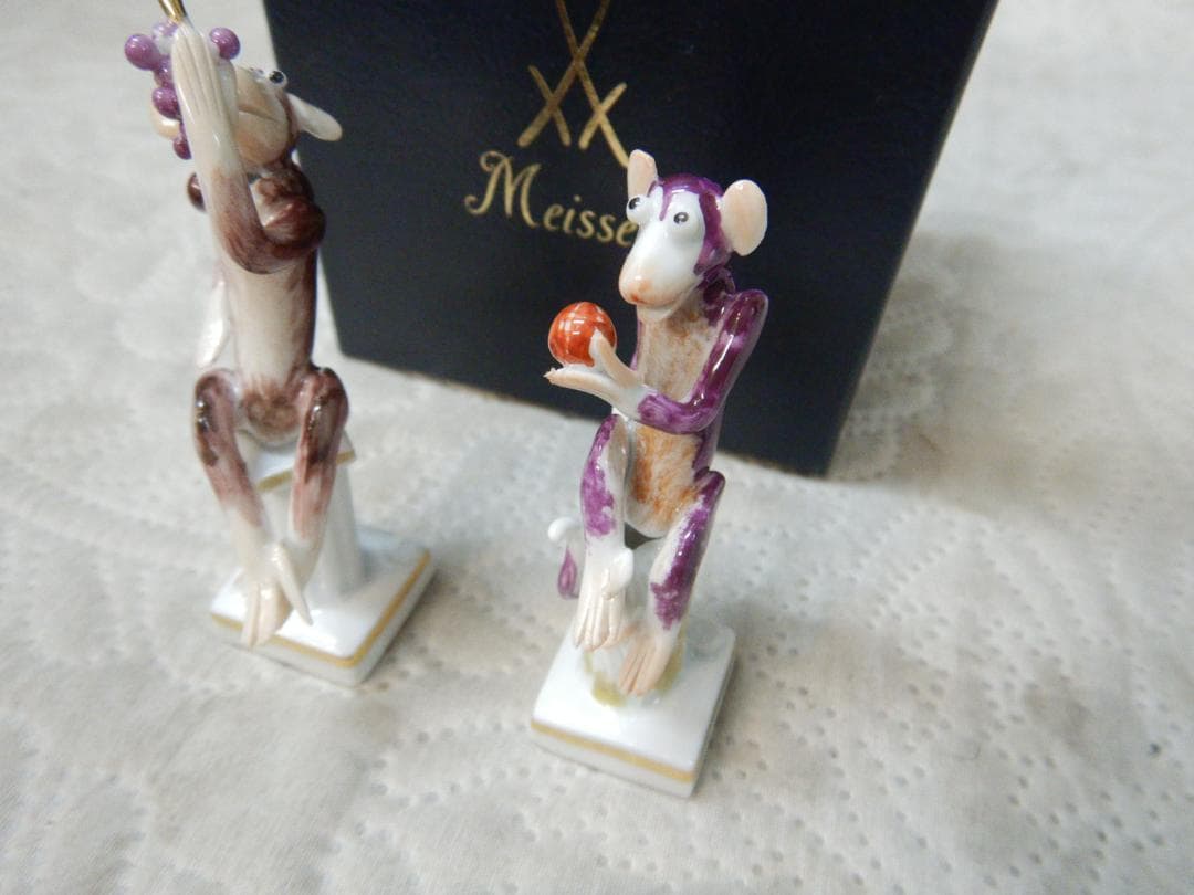Meissen　マイセン　猿の置物　 2体セット