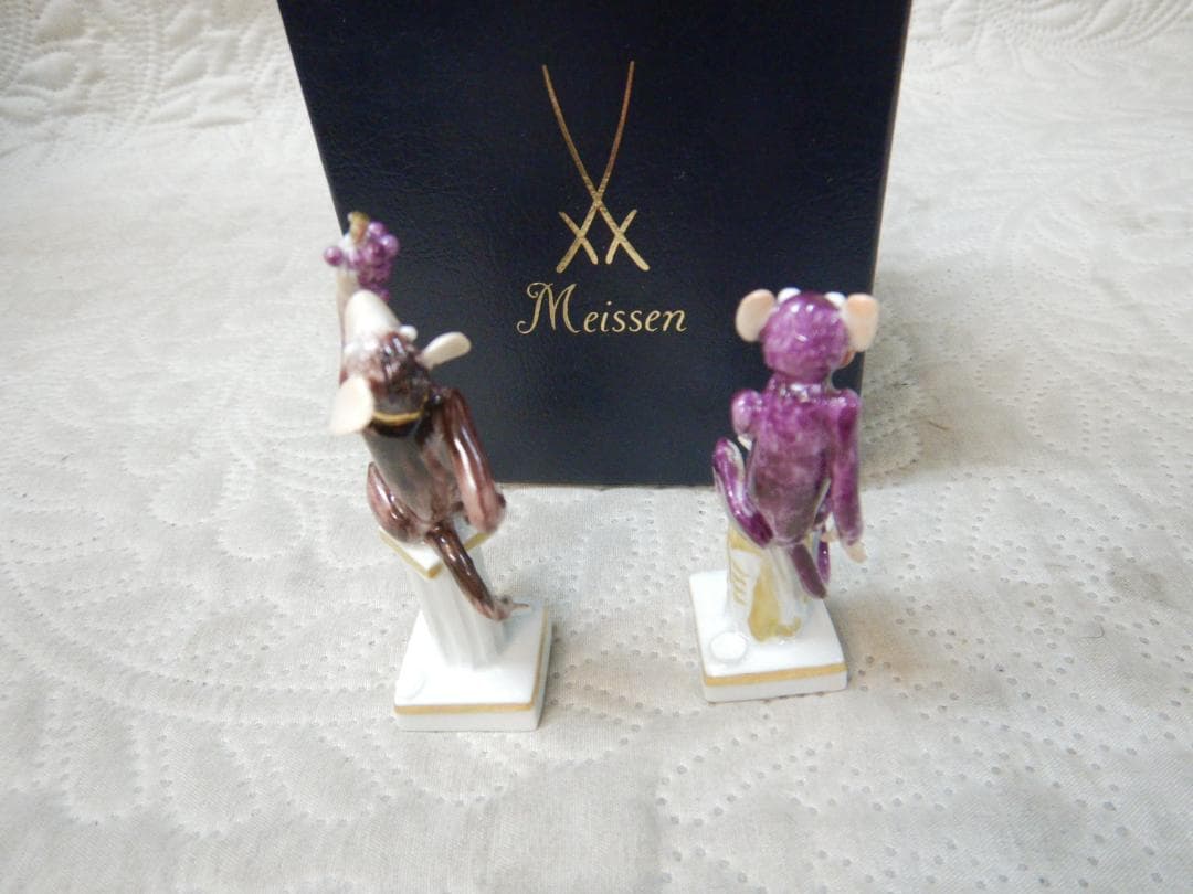 Meissen　マイセン　猿の置物　 2体セット