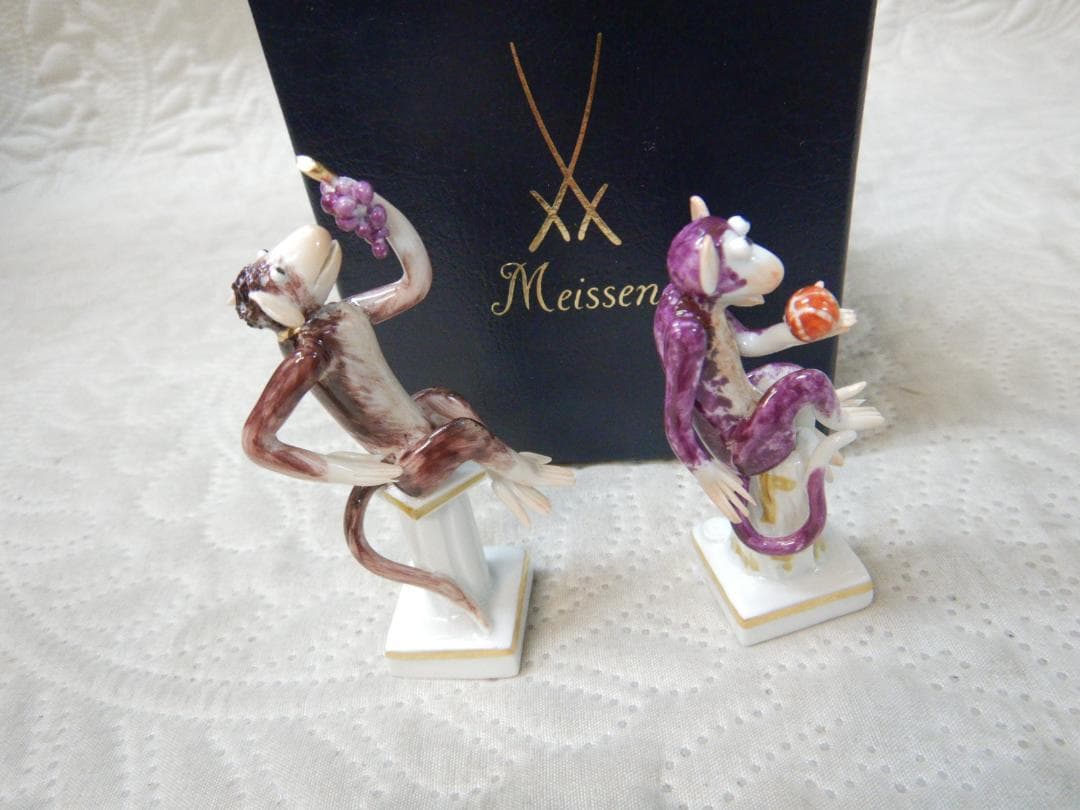 Meissen　マイセン　猿の置物　 2体セット