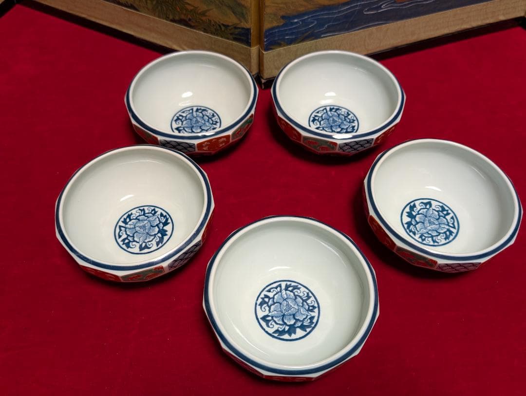 林九郎窯　小鉢　ボウル　5客　亀甲紋