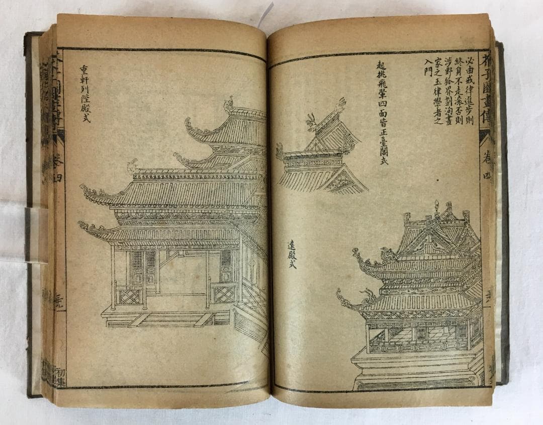 古典！[芥子園画傳・合本二冊]／中国字画／画手本