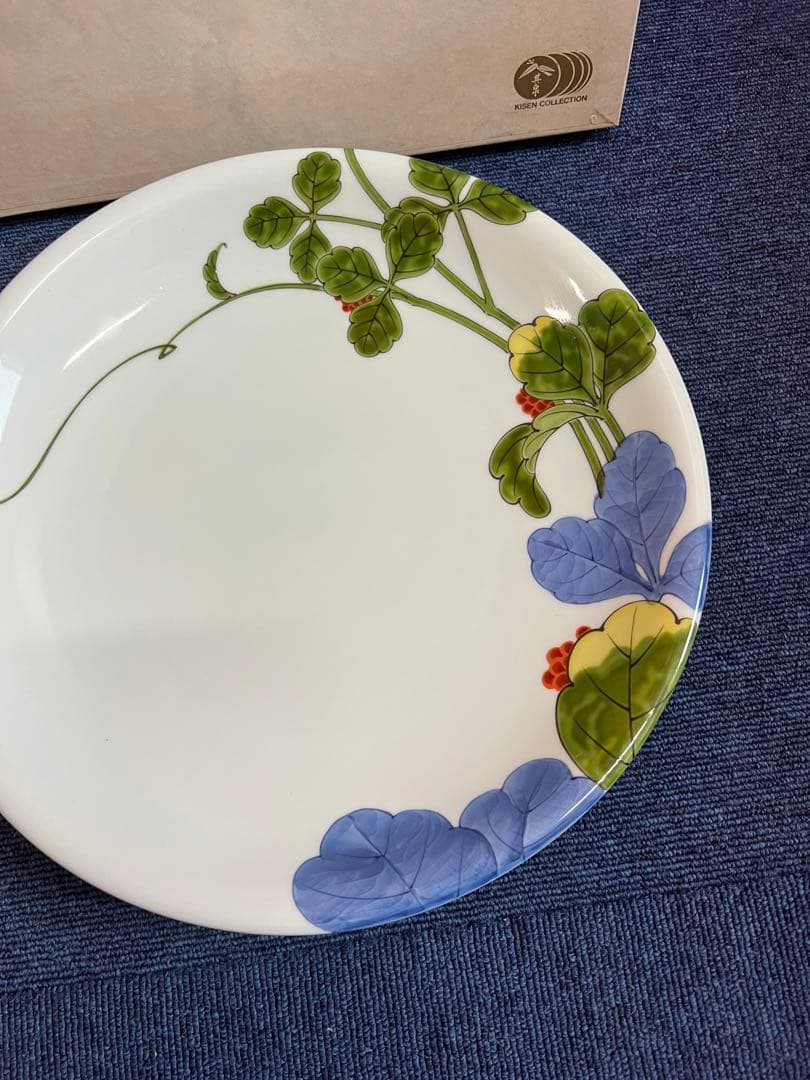 1317  其泉　染錦　木の実　大皿　31cm  未使用