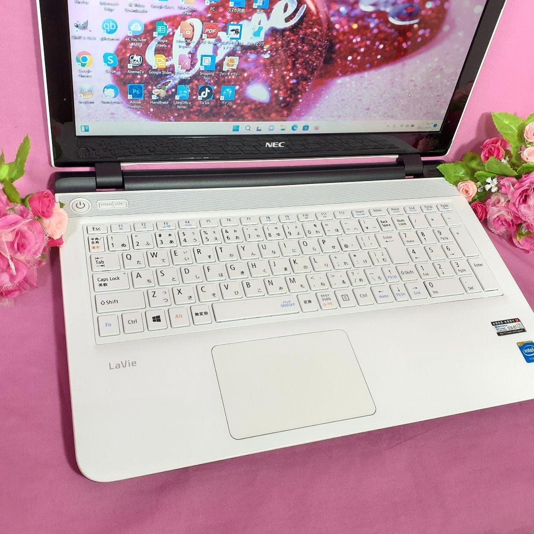 新Windows11/新品SSD256G/高速メモリ4GB/高年式/美品/NEC