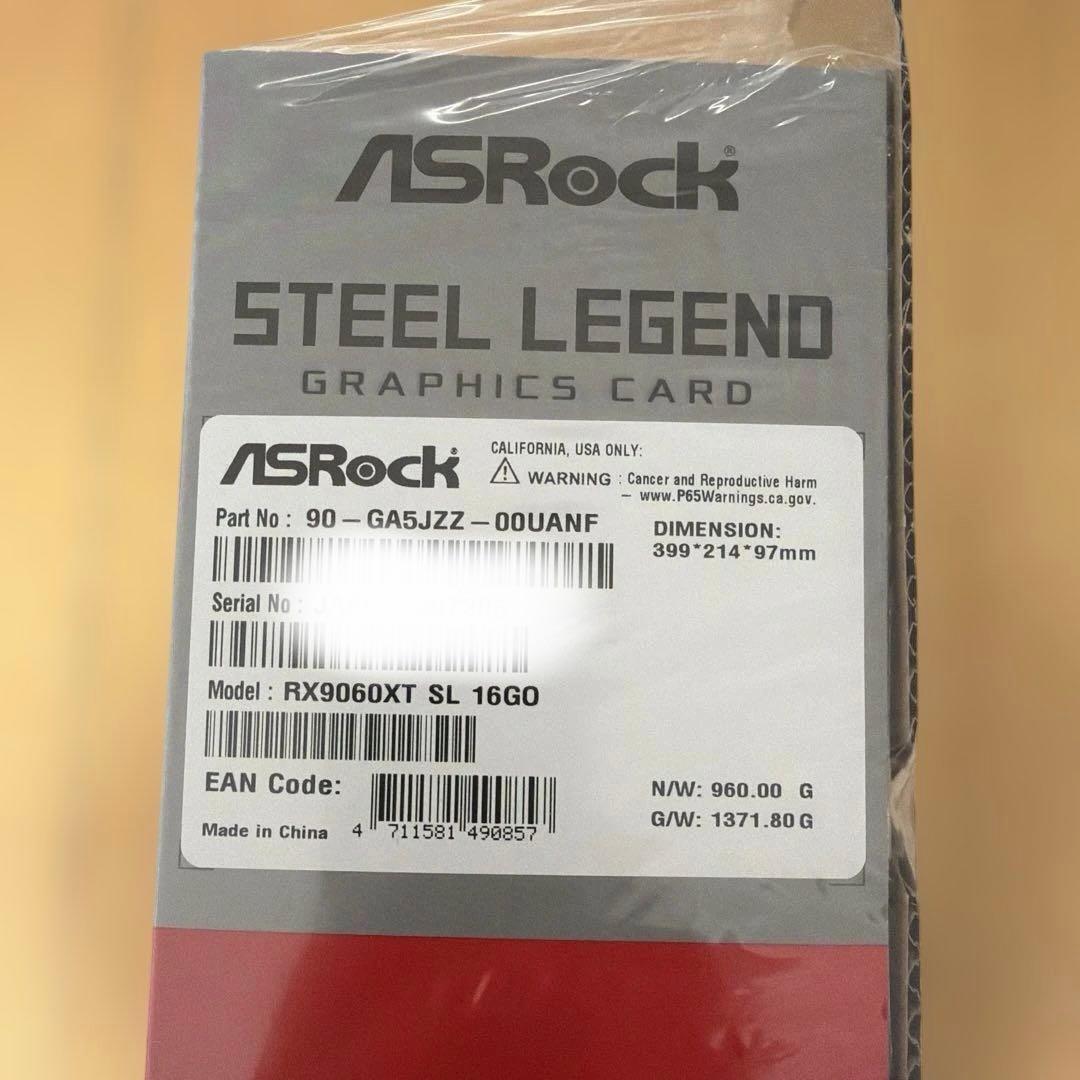 【新品未開封】グラボ ASRock Radeon RX 9060XT 16GB