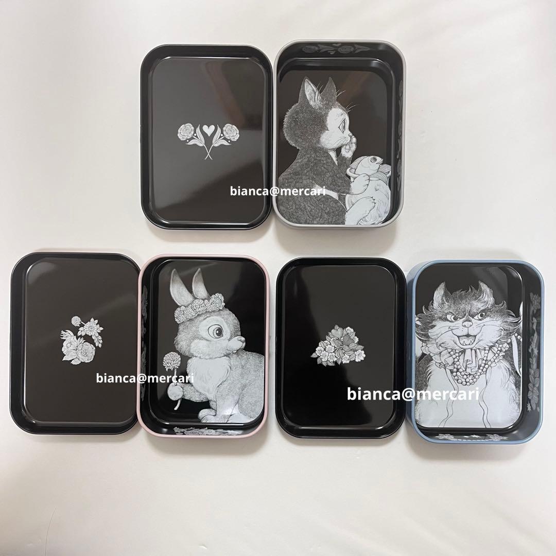 【缶のみ】ヒグチユウコ ルピシア フィガロ とんすけ ルシファー 3点セット