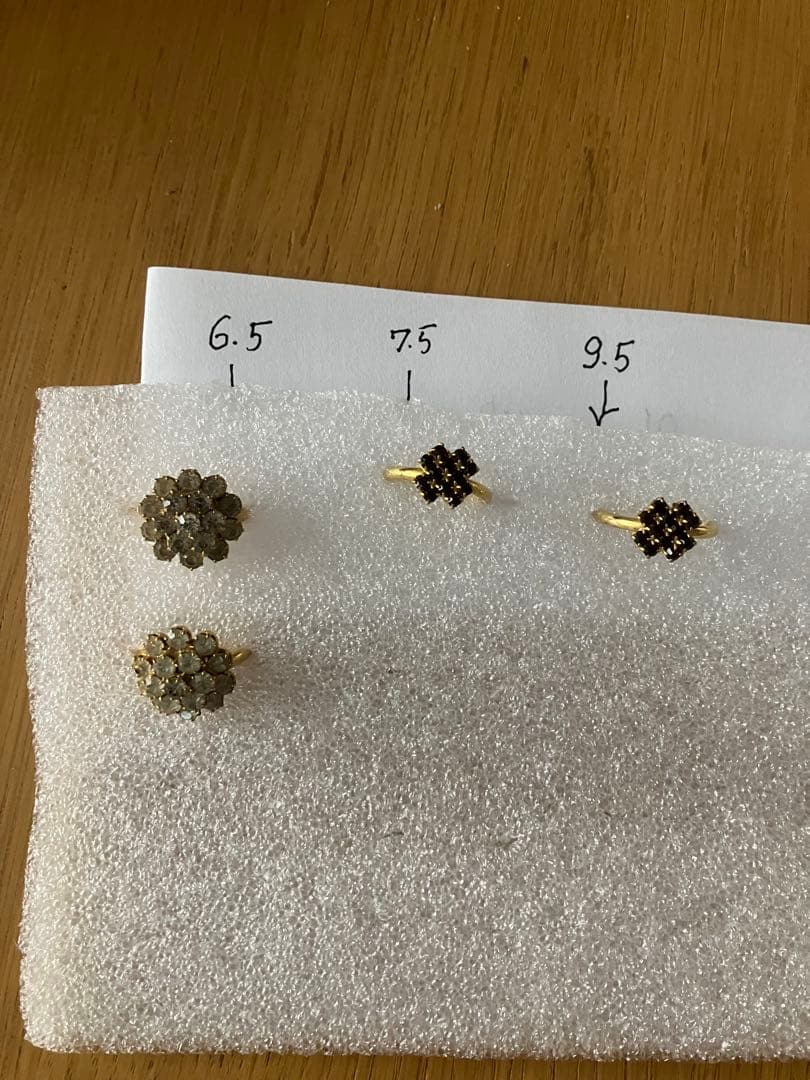 未使用リングセット 6.5 7.5 9.5