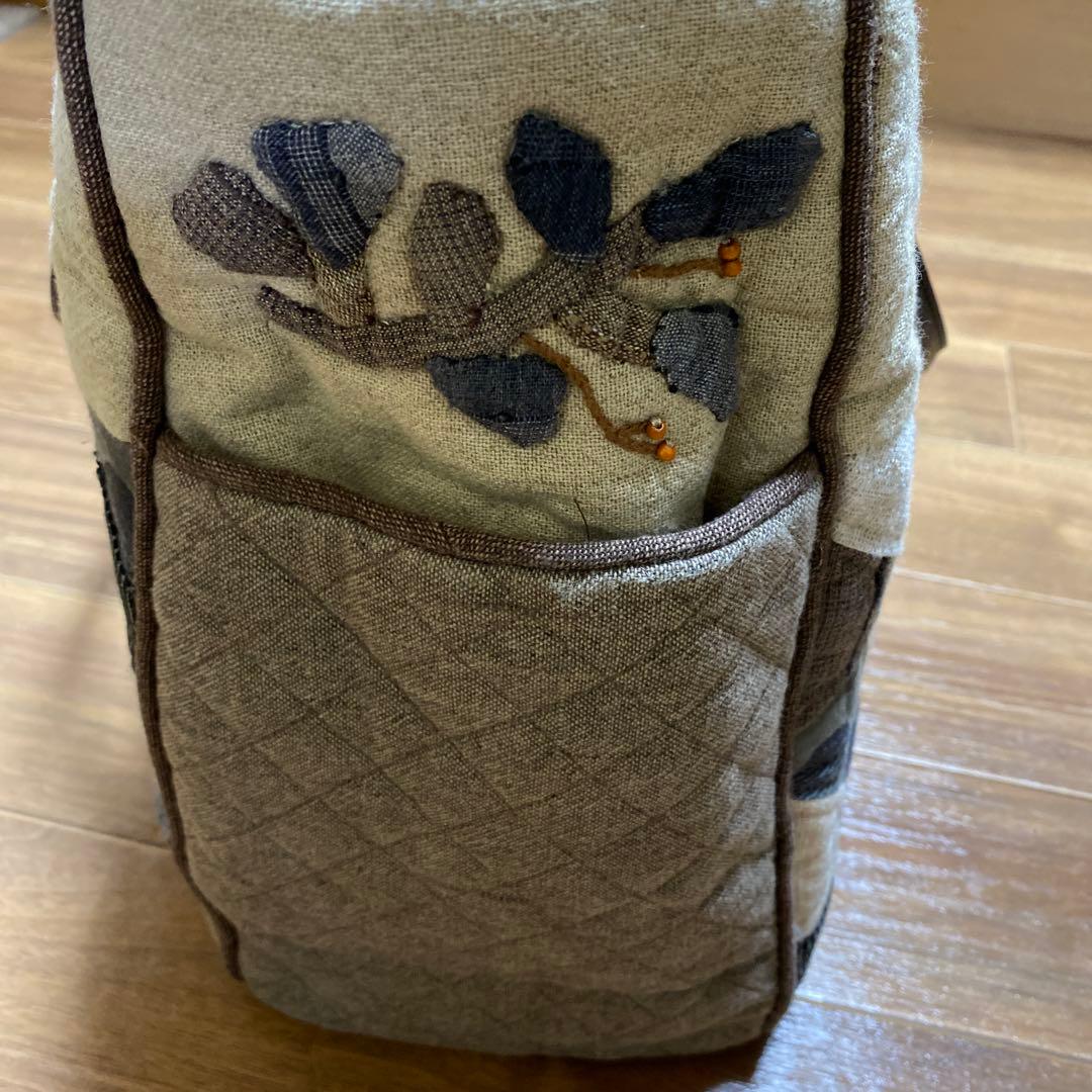 ハンドメイド 六角形パッチワークバッグ