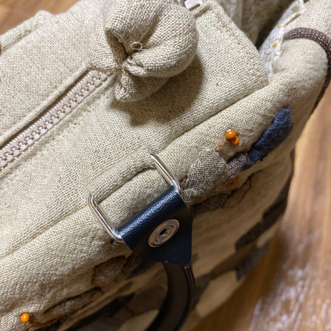 ハンドメイド 六角形パッチワークバッグ