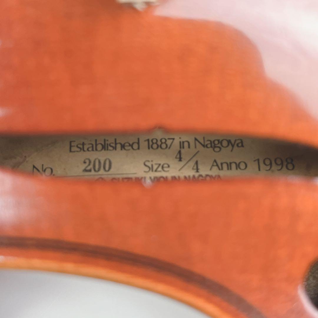 SUZUKI NO.200 4/4 anno1998 スズキ バイオリンセット