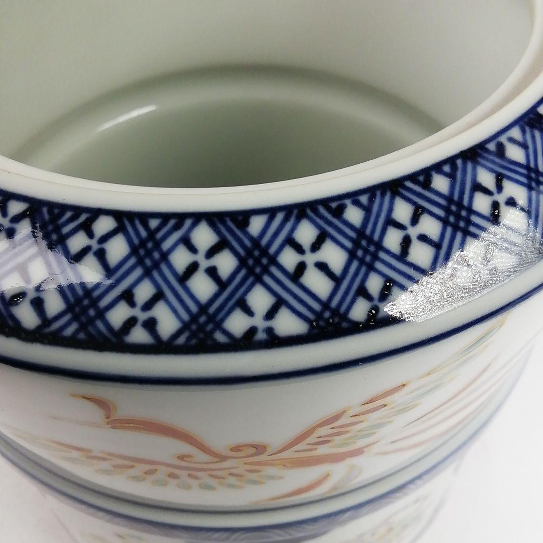 Ｗ３２９　水指　『色絵　鳳凰』『林秀峰 造』　共箱　茶道具