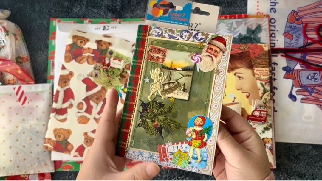 セール★【Candle】クリスマスおすそ分けファイル　ジャンクジャーナル