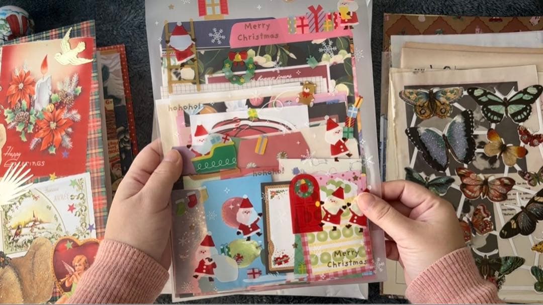 セール★【Candle】クリスマスおすそ分けファイル　ジャンクジャーナル