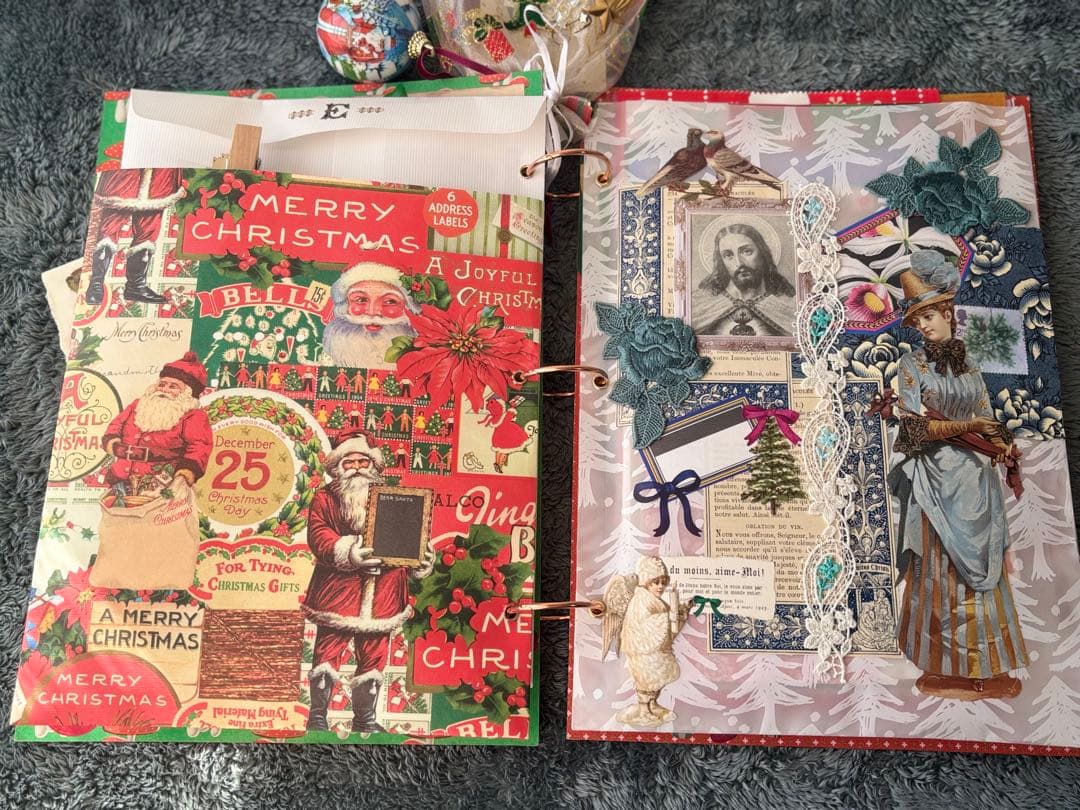 セール★【Candle】クリスマスおすそ分けファイル　ジャンクジャーナル