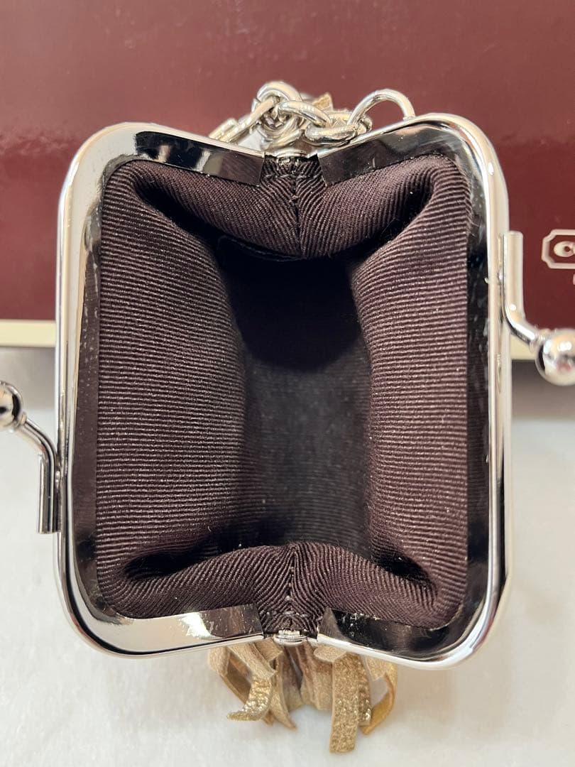 【新品未使用】COACH（コーチ） 「フリンジ ポーチ キーフォブ がま口 財布