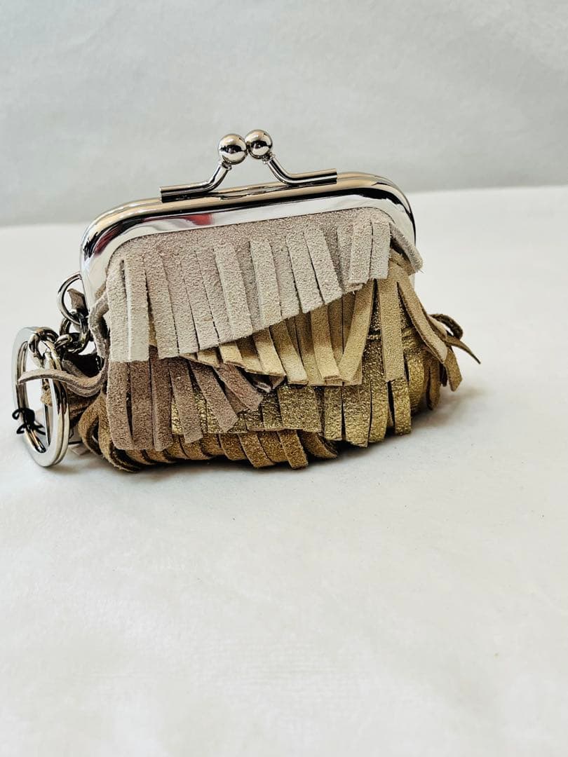 【新品未使用】COACH（コーチ） 「フリンジ ポーチ キーフォブ がま口 財布