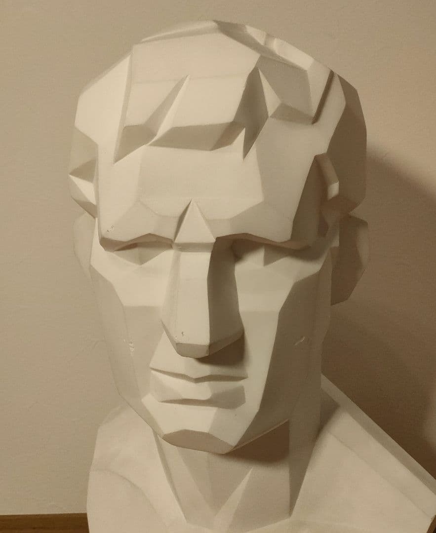 冨士石膏像 石膏像 アグリッパ 面取り 胸像 高さ60cm