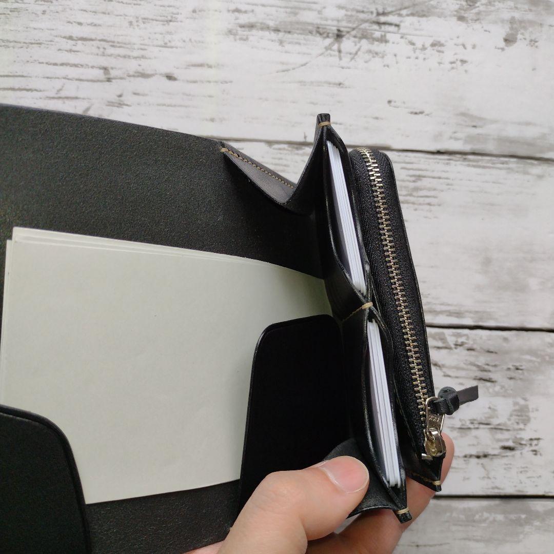 ミドルウォレット　財布　栃木レザー