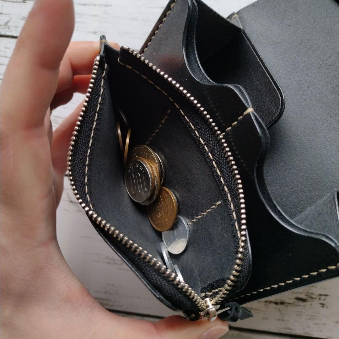 ミドルウォレット　財布　栃木レザー