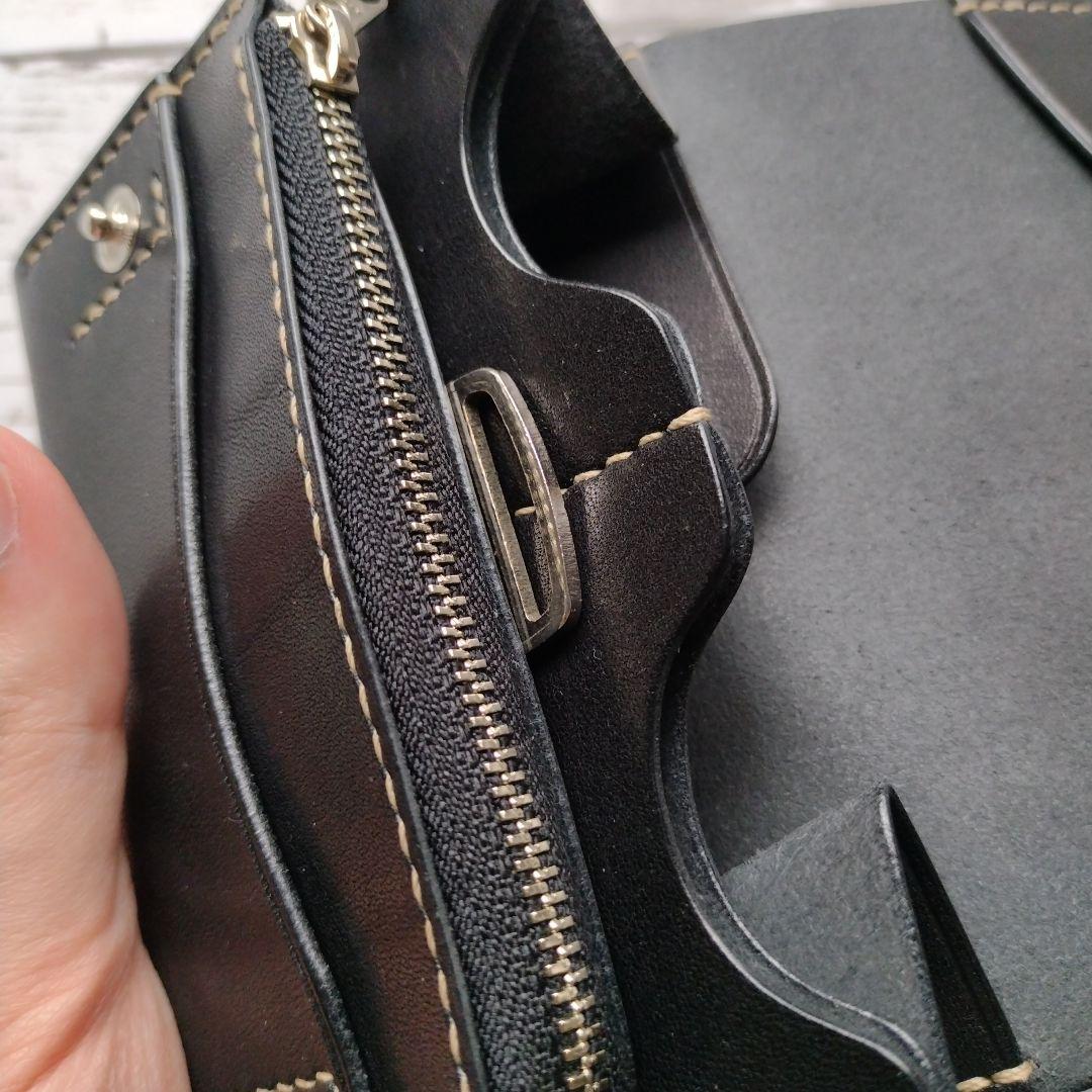 ミドルウォレット　財布　栃木レザー