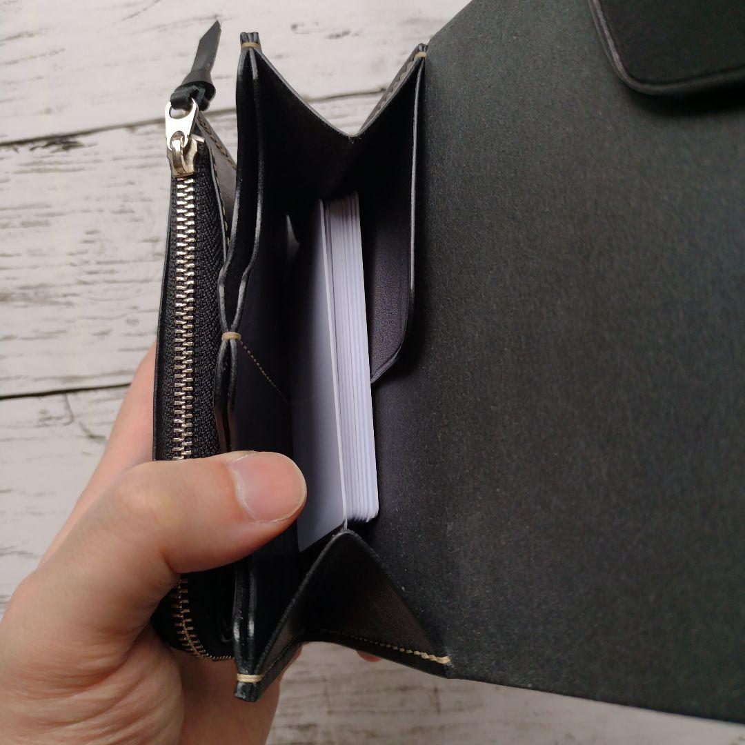 ミドルウォレット　財布　栃木レザー