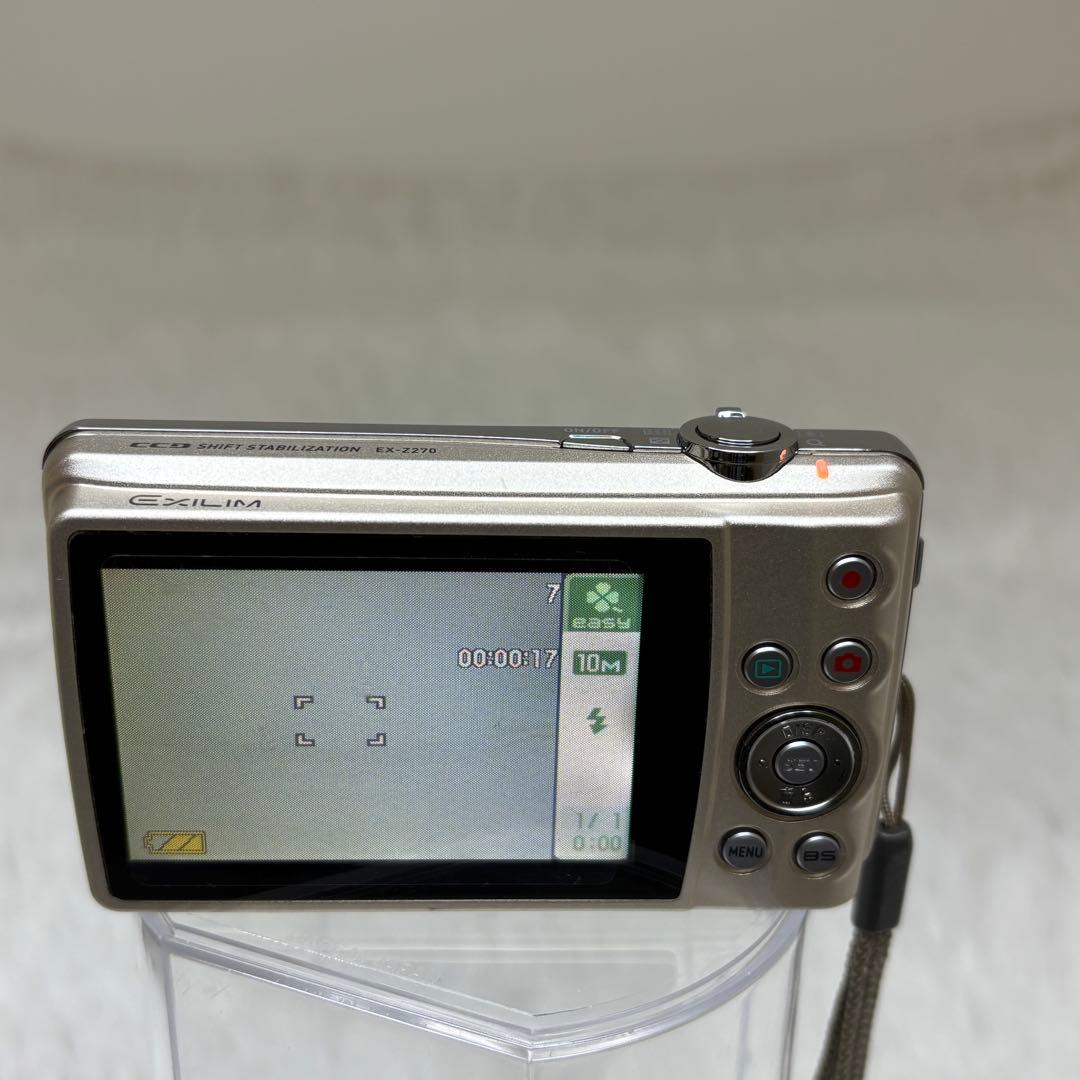 CASIO カメラ　EX-Z270 充電器　箱　ゴールド コンデジ　動作品