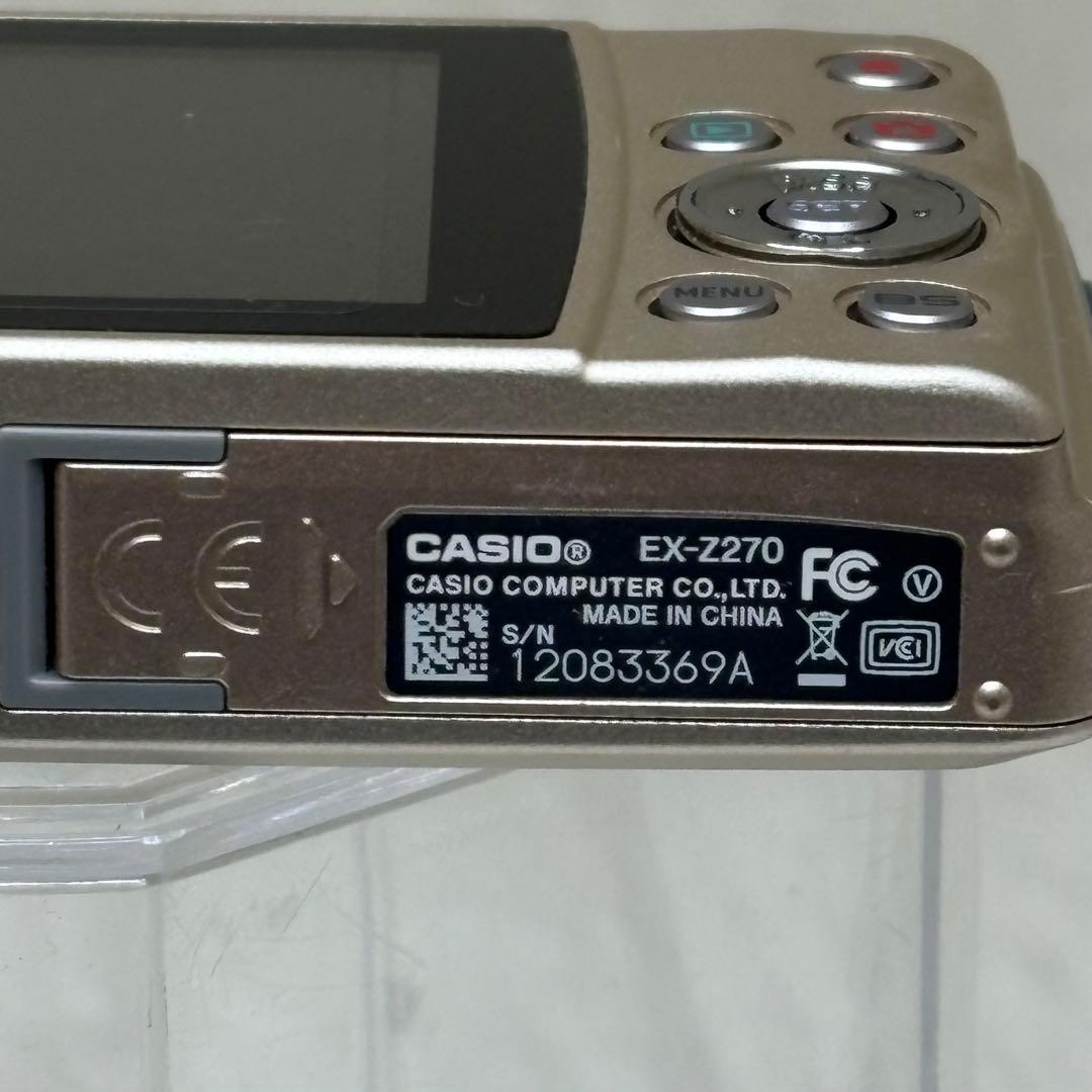 CASIO カメラ　EX-Z270 充電器　箱　ゴールド コンデジ　動作品