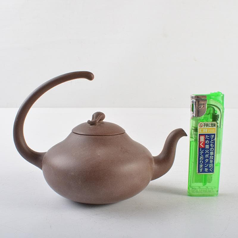 中国　紫砂　朱泥　急須　茶壷　在銘　C　R6282