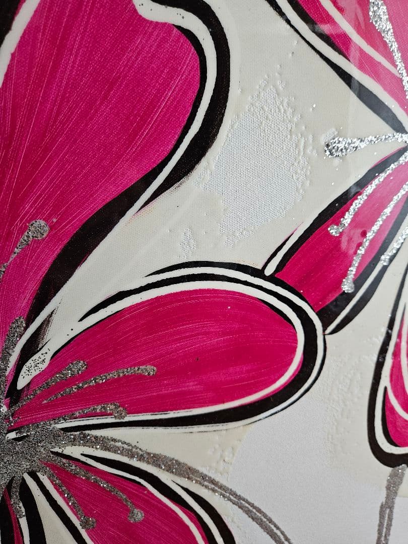 絵画　花　額縁　作家　アート　額　デザイナー　ミッドセンチュリー