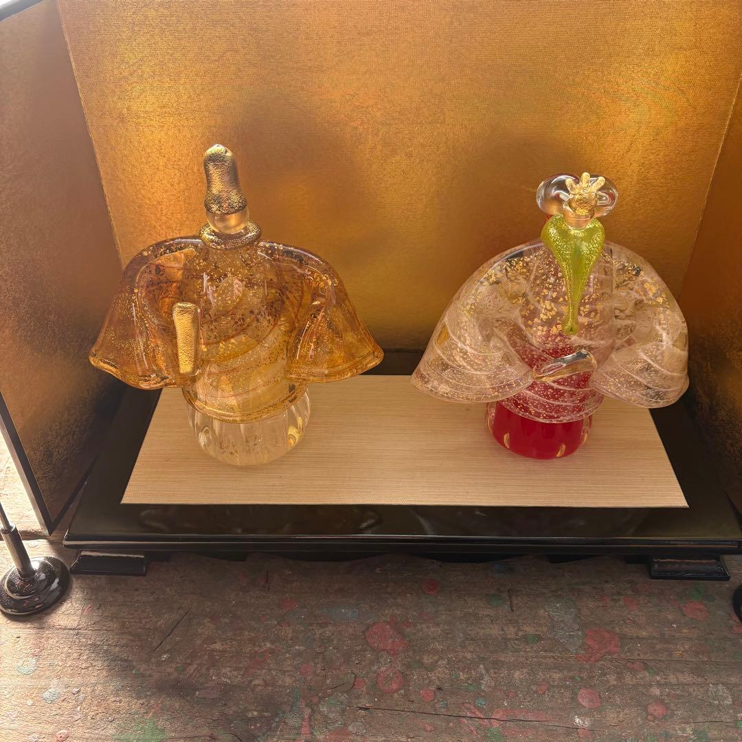 更にお値下げ！ガラス作家 川北成彦 さんのガラス雛 雛人形