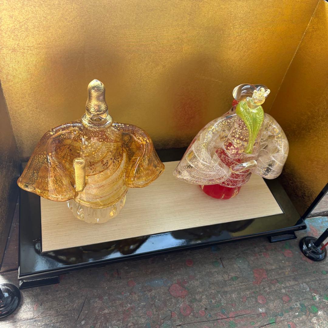 更にお値下げ！ガラス作家 川北成彦 さんのガラス雛 雛人形