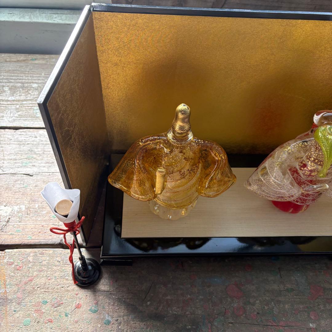 更にお値下げ！ガラス作家 川北成彦 さんのガラス雛 雛人形