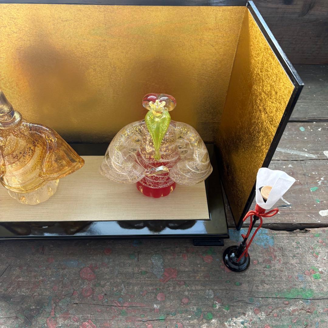 更にお値下げ！ガラス作家 川北成彦 さんのガラス雛 雛人形