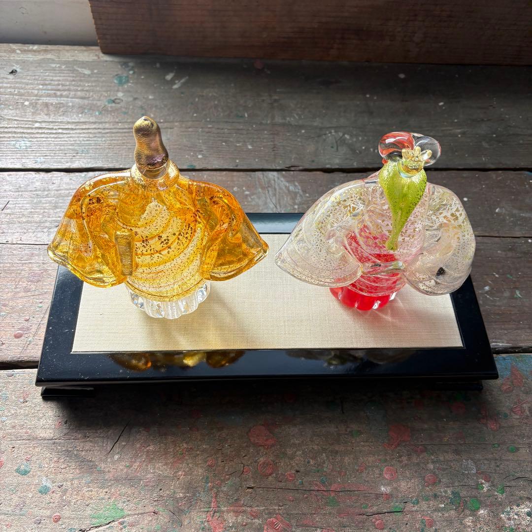 更にお値下げ！ガラス作家 川北成彦 さんのガラス雛 雛人形