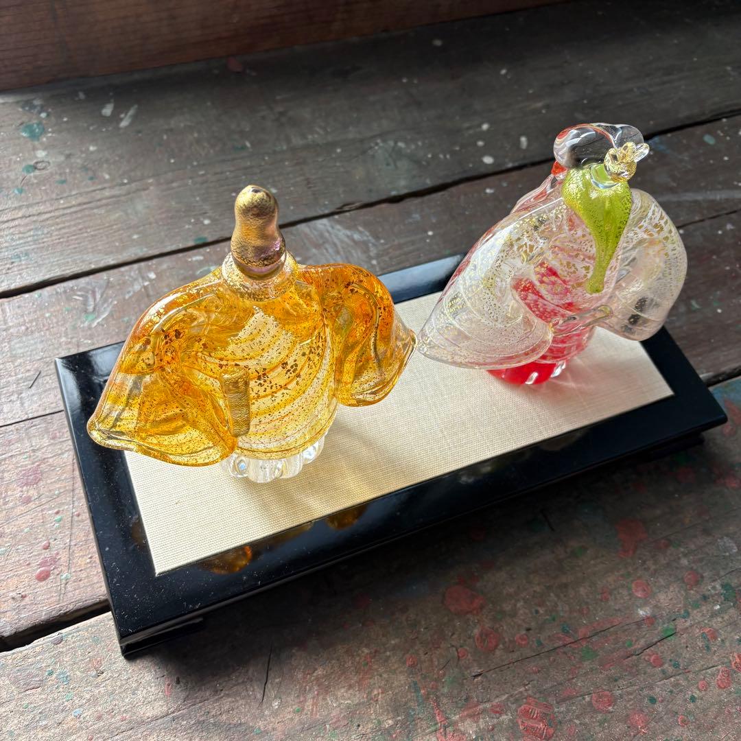 更にお値下げ！ガラス作家 川北成彦 さんのガラス雛 雛人形