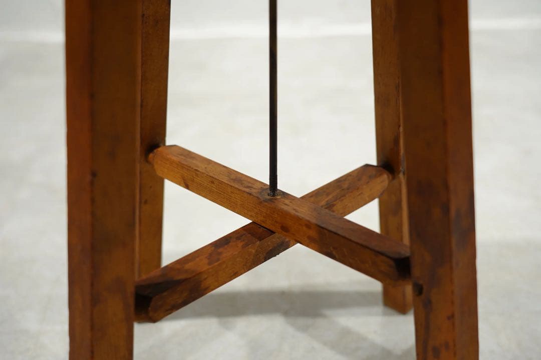 スツール　japan vintage　古木　レトロ　昭和初期　椅子　刺繍