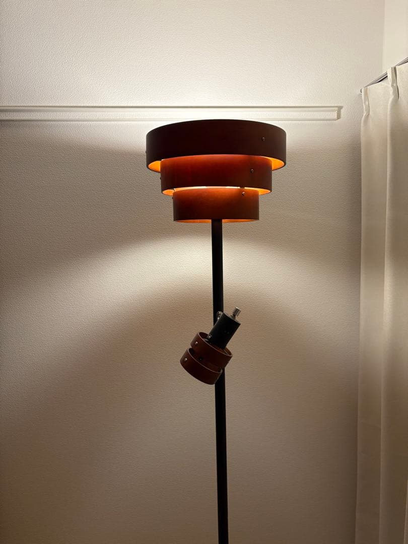 天然木フロアスタンド 2灯 LED 北欧 間接照明