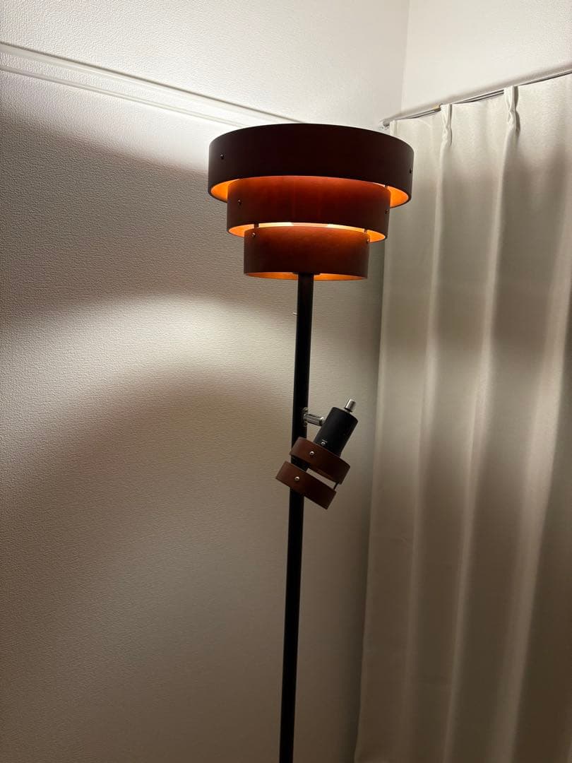 天然木フロアスタンド 2灯 LED 北欧 間接照明