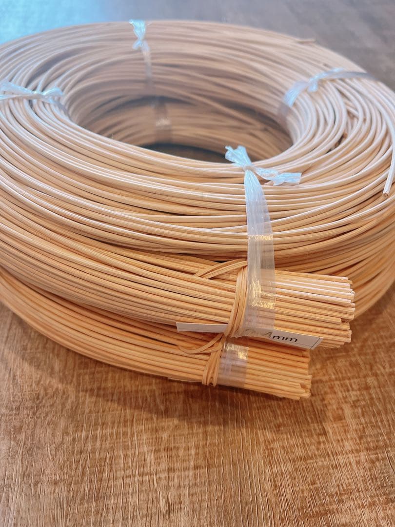 1kg 籐　ラタン　材料　丸芯　2.4mm 2巻セット