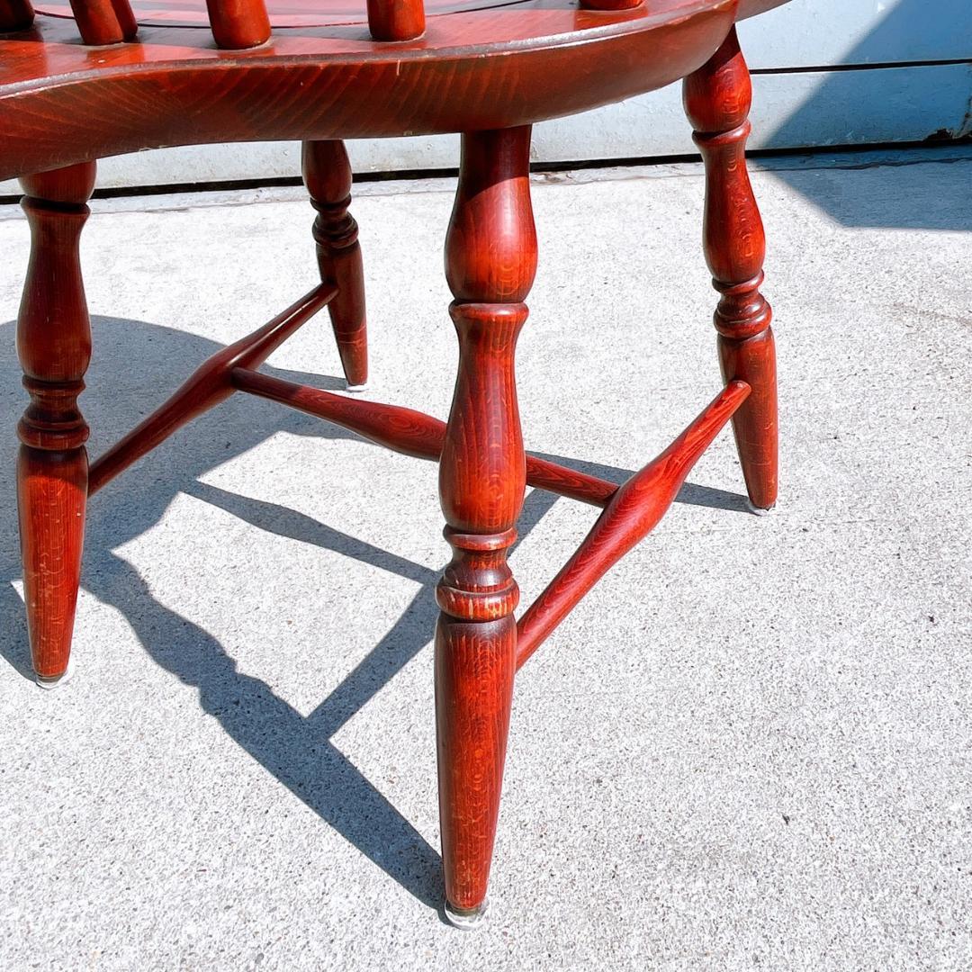 アンティーク② 飛騨産業 ウィンザーチェア ブナ キツツキ 無垢材 赤