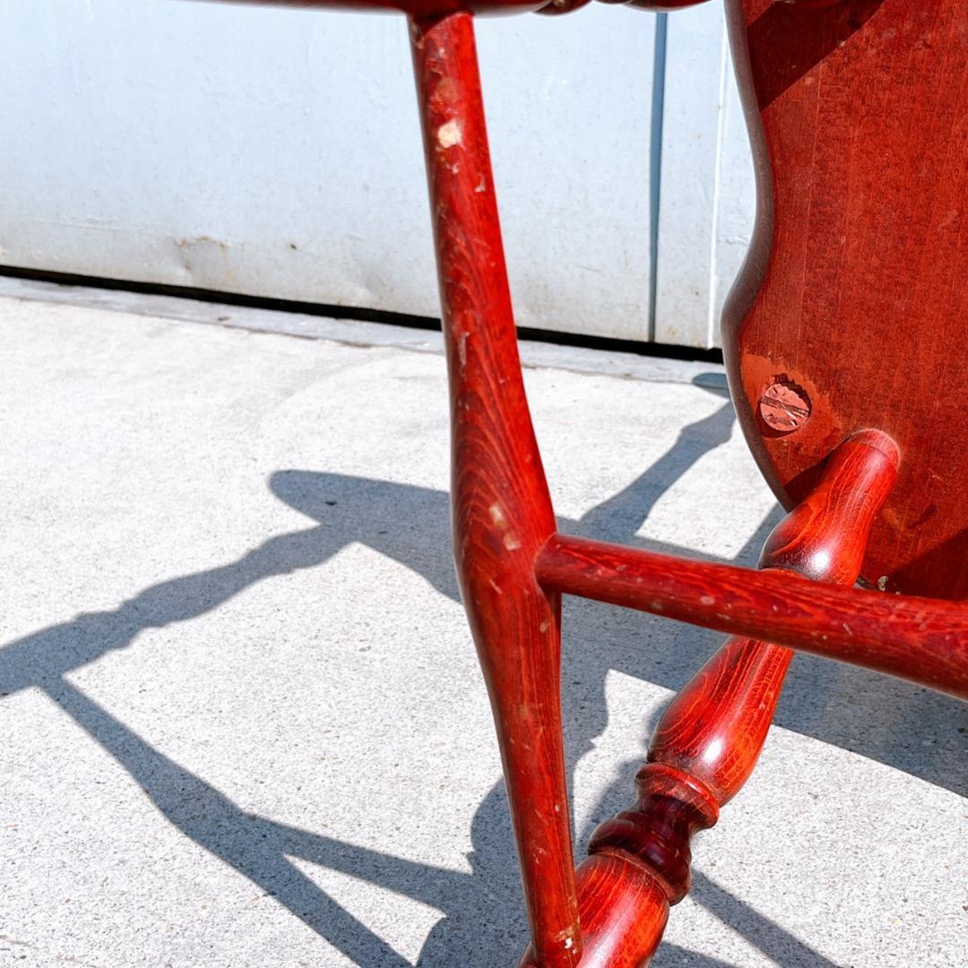 アンティーク② 飛騨産業 ウィンザーチェア ブナ キツツキ 無垢材 赤