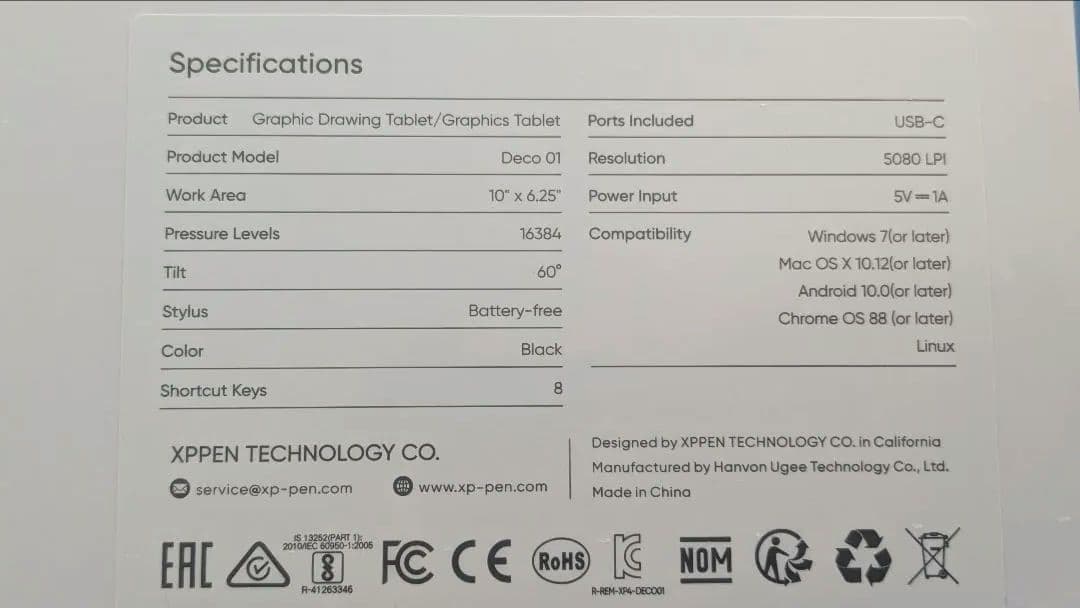 新品XP-Pen Deco 01 V3 ペンタブレット本体