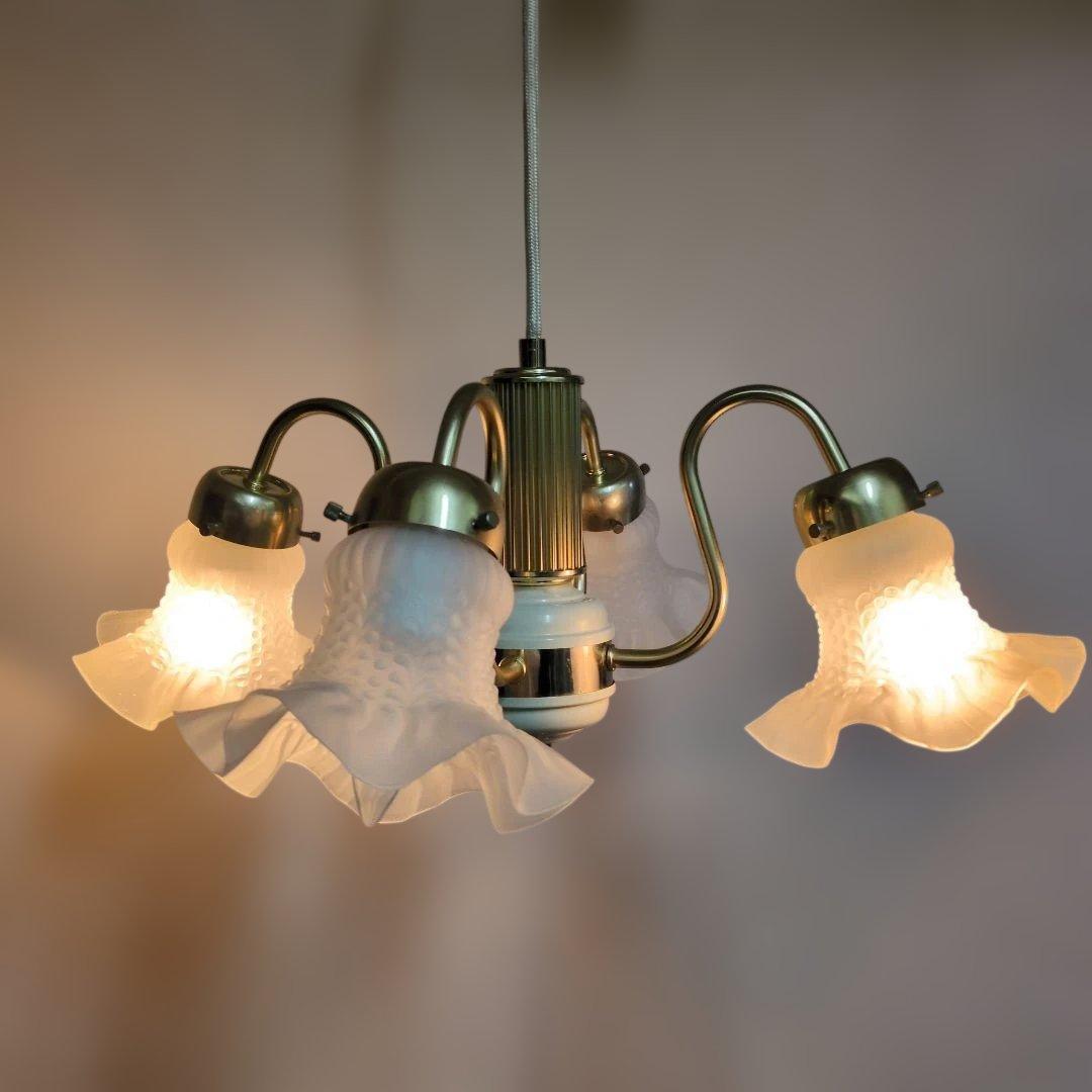 小泉産業　シャンデリア　ペンダントライト４灯